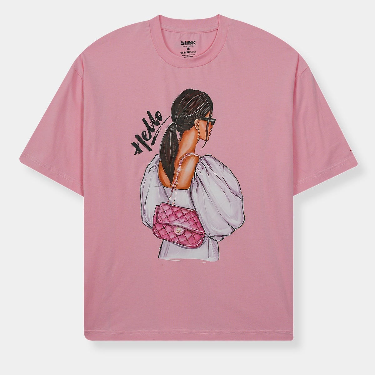 Girl "Hello" Printed T-Shirt